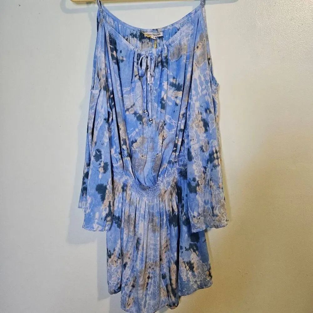 Tiare Hawaii swimsuit cover up,open shoulder, small. #855
